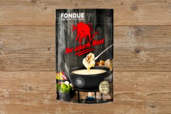 Der scharfe Maxx Fondue in der Verpackung