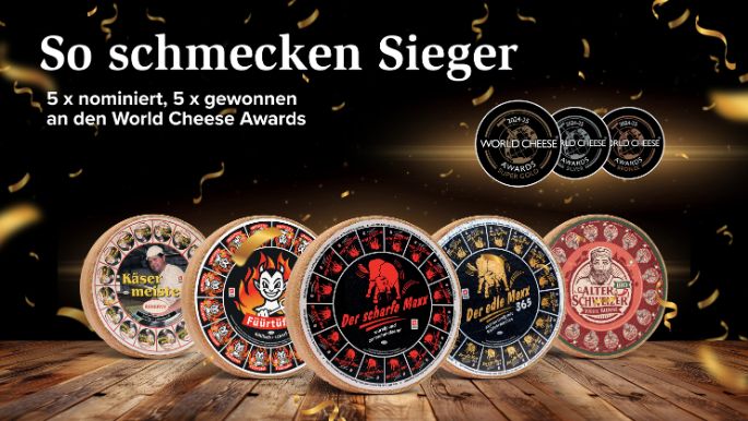 World Cheese Awards 5 Medaillen