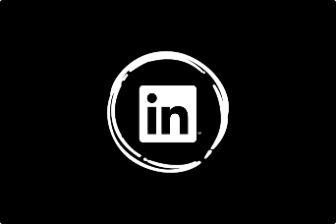 Linkedin Logo weiss auf schwarz