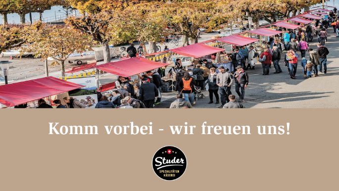 Cheese-Festival Rapperswil-Jona mit Markständen und Besucher:innen