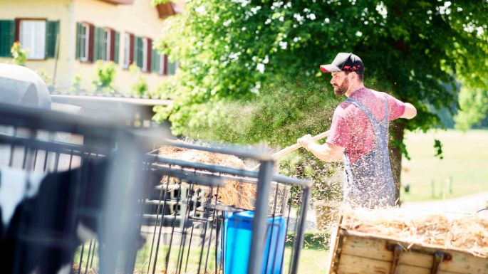 Ostschweizer Milchbauern bei der Arbeit im Freien